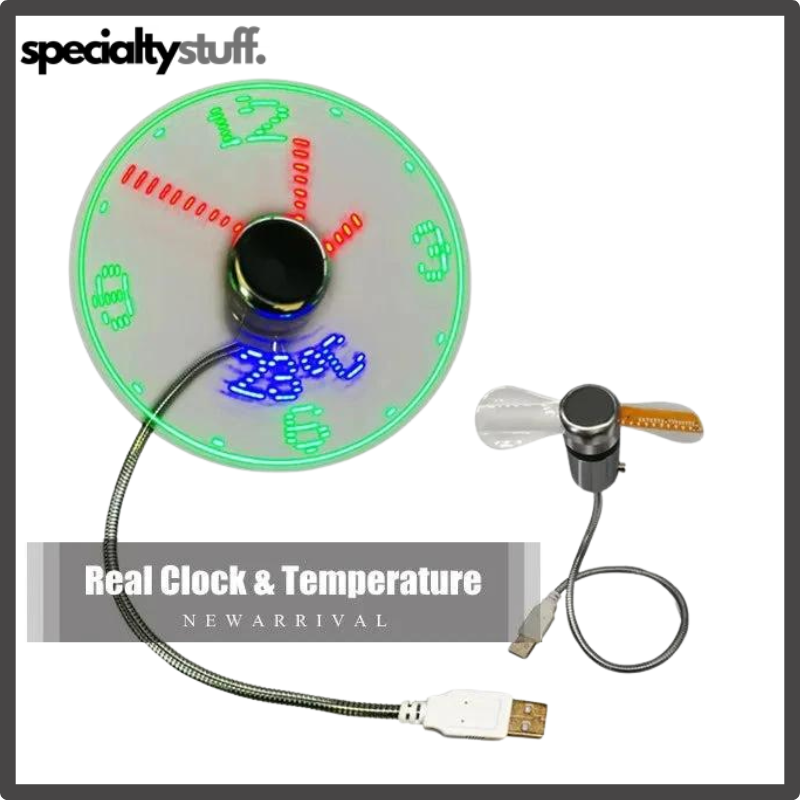 Clock Fans Time And Temperature